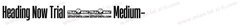 Heading Now Trial 35 Medium字体转换
